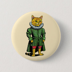 Tudor Cat King Mouser History buff 6 Cm Round Badge