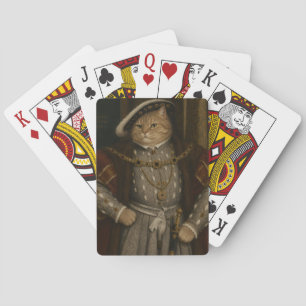Tudor Cat King Portrait – Henry VIII Cat Renaissan Playing Cards