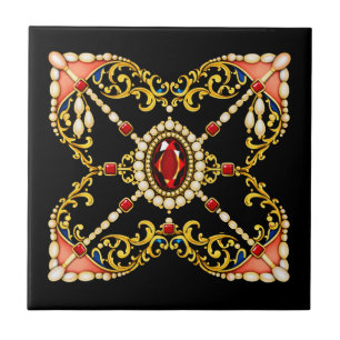 Tudor Inspired Design Mary Queen of Scots Jewels Tile