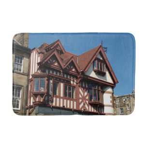 Tudor oak frame building, Edinburgh, Scotland Bath Mat