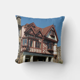 Tudor oak frame building, Edinburgh, Scotland Cushion