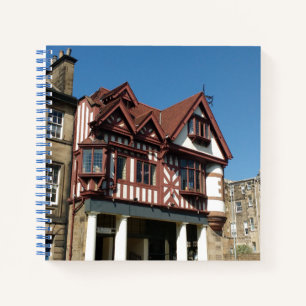 Tudor oak frame building, Edinburgh, Scotland Notebook