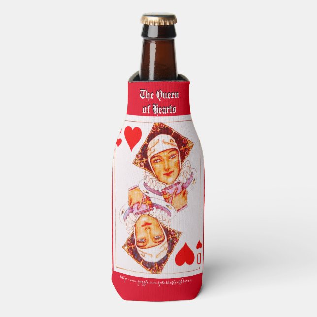 "Tudor Queen of Hearts" Bottle Cooler (Bottle Front)
