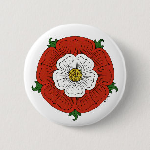 Tudor Rose 6 Cm Round Badge