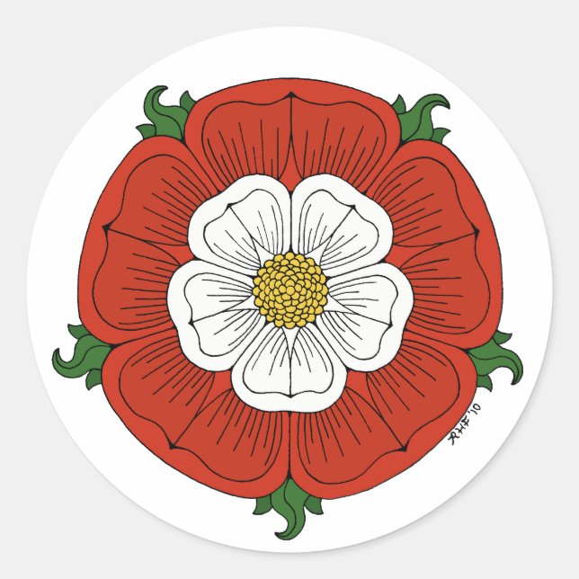 Tudor Rose Classic Round Sticker (Front)