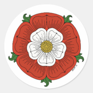 Tudor Rose Classic Round Sticker