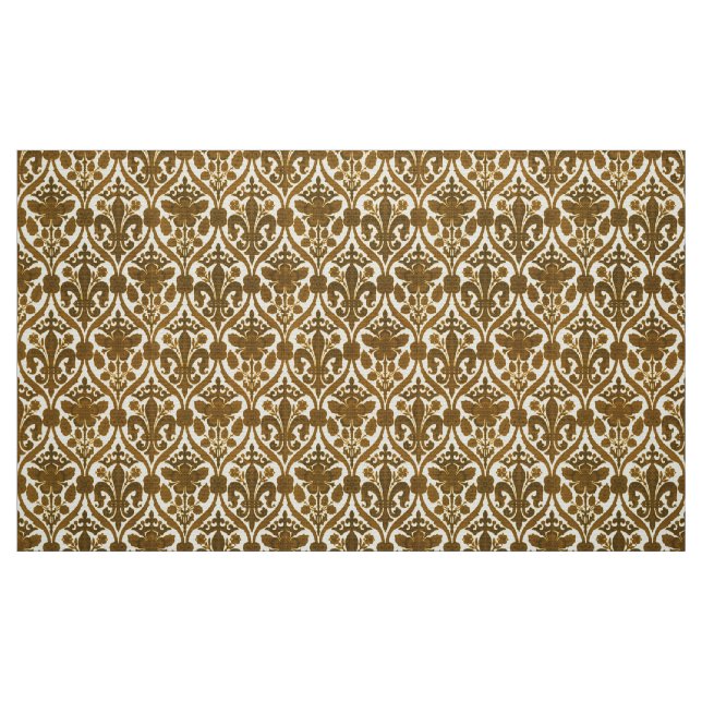 Tudor Rose & Fleur-de-Lis Victorian Era Pattern Fabric (Fat Quarter)