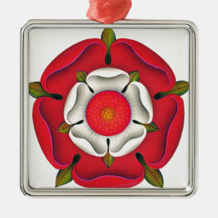 Tudor Rose Metal Tree Decoration