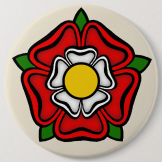 Tudor Rose of England, Emblem of Royalty 6 Cm Round Badge