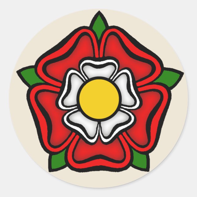 Tudor Rose of England, Emblem of Royalty Classic Round Sticker (Front)