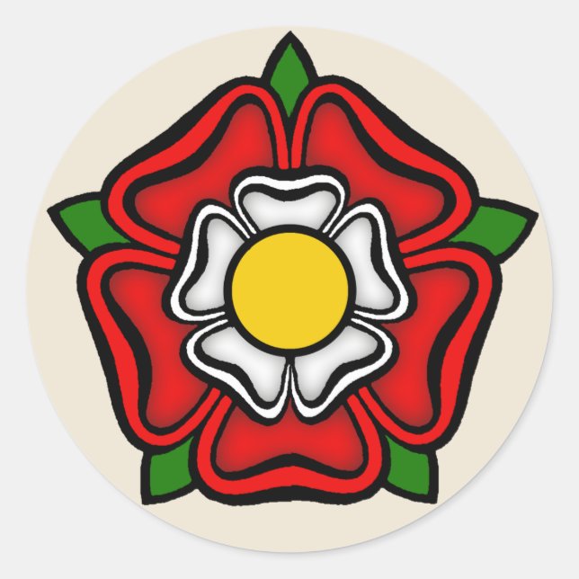 Tudor Rose of England, Emblem of Royalty Classic Round Sticker (Front)