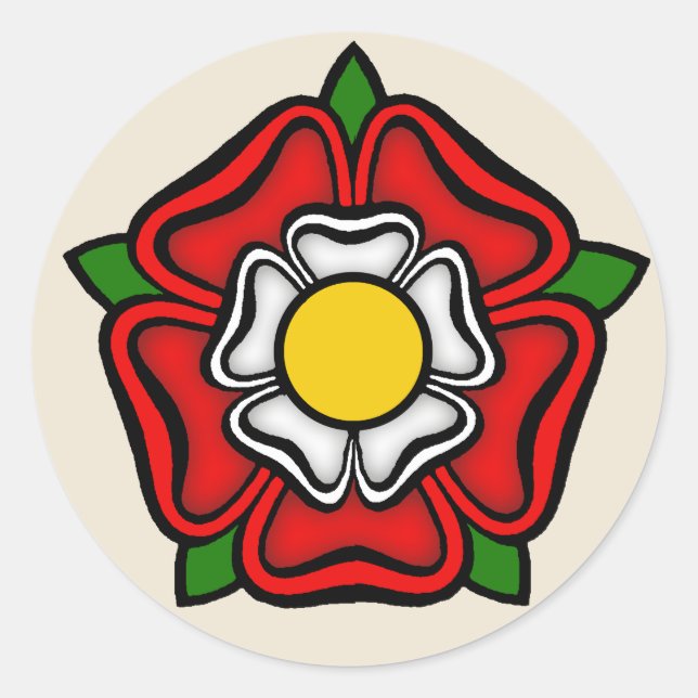 Tudor Rose of England, Emblem of Royalty Classic Round Sticker (Front)