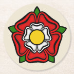Tudor Rose of England, Emblem of Royalty Round Paper Coaster<br><div class="desc">Tudor Rose of England,  Emblem of Royalty
Lancaster and York</div>