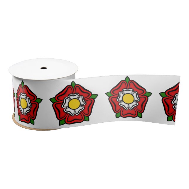 Tudor Rose of England, Emblem of Royalty Satin Ribbon (Spool)