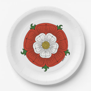 Tudor Rose Paper Plate