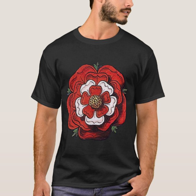 Tudor Rose Red and White T-Shirt (Front)