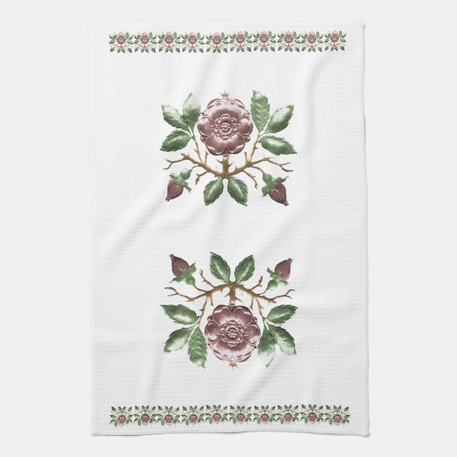 Tudor Rose Tea Towel (Vertical)