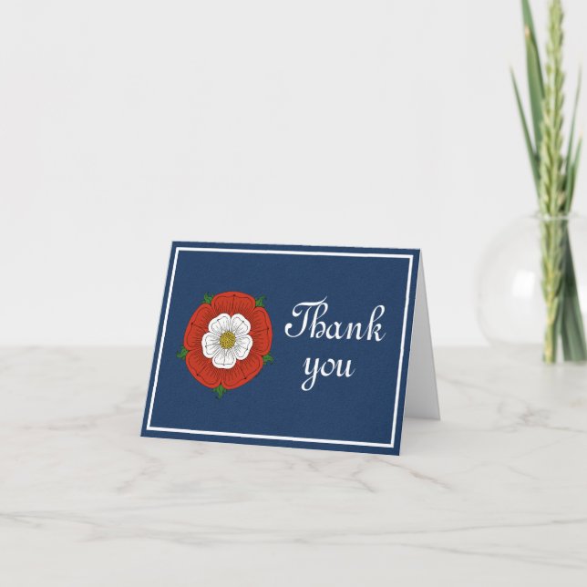 Tudor Rose Thank You Card (Front)