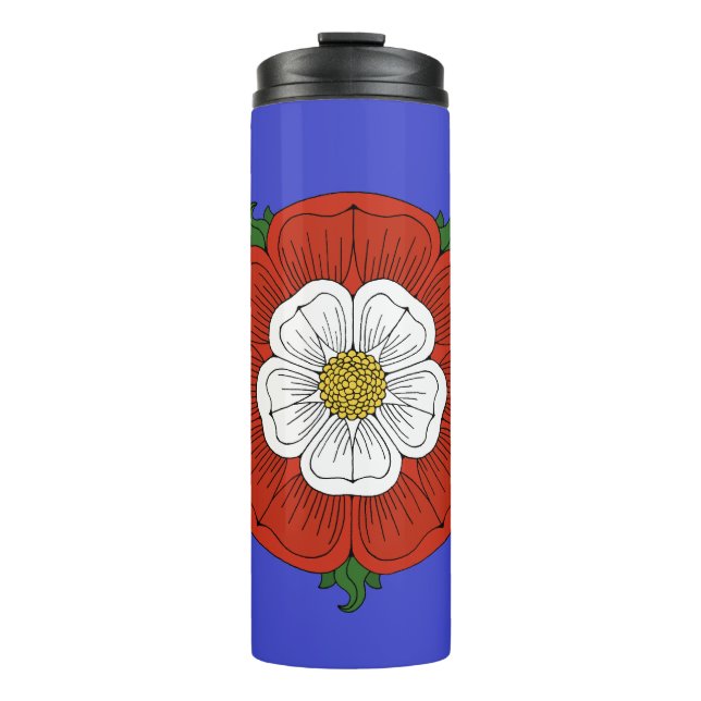 Tudor Rose Thermal Tumbler (Front)