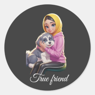 Tue friend classic round sticker
