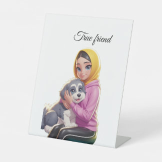 Tue friendship pedestal sign