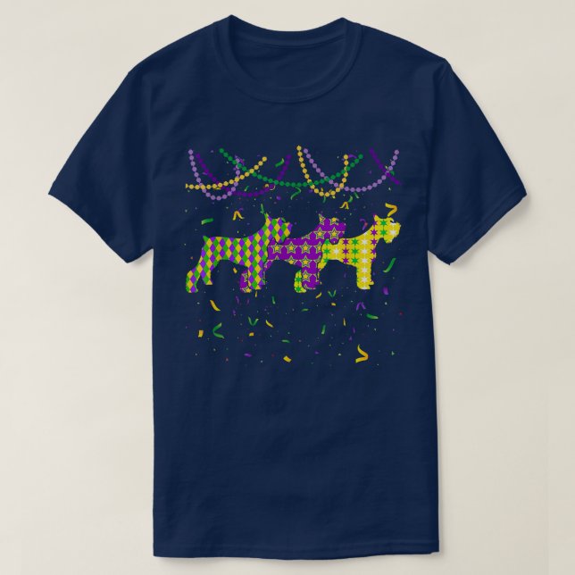 Tuesday Gras Schnauzer Dog Festival Puppy Dog Love T-Shirt (Design Front)