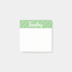 Tuesday - Green - Days of the Week - Post It Notes