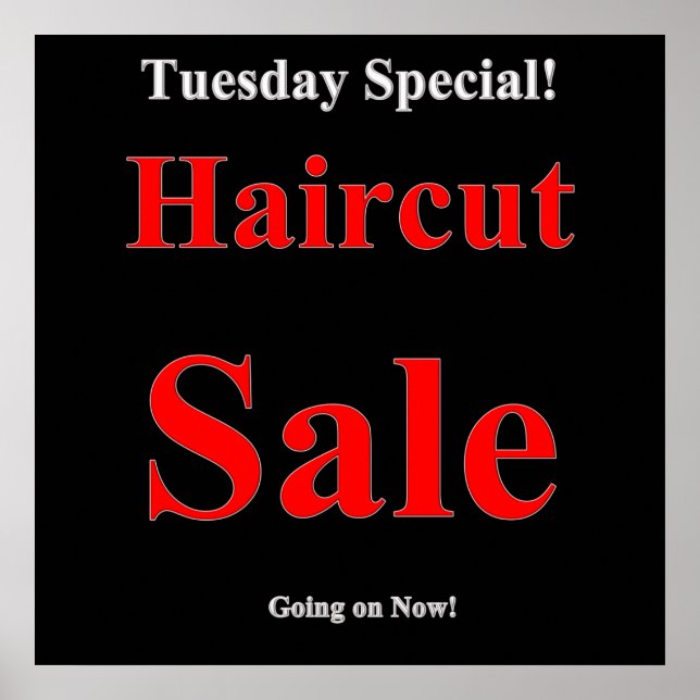 Tuesday Haircut Sale Poster Matte (Front)