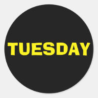 Tuesday Yellow Ad Lib Black Sticker by Janz