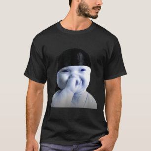 Tuff Ai Niche Baby Holding Laugh Meme In Durag T-Shirt