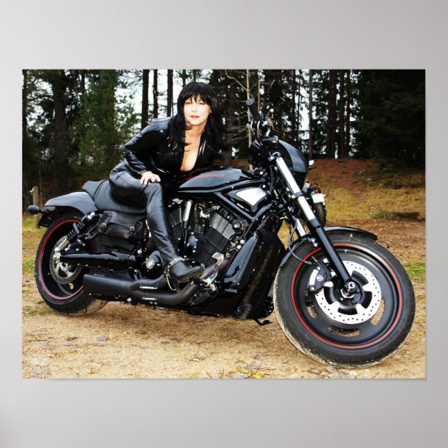 Tuff motorcykel med tuff mc-tjej! poster (Front)