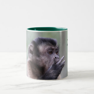 Tufted Capuchin Monkey Photo Two-Tone Coffee Mug