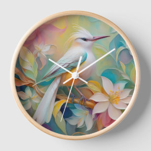 Tufted Golden Rumped Fantasy Bird Clock