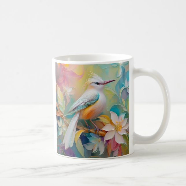 Tufted Golden Rumped Fantasy Bird Coffee Mug (Right)