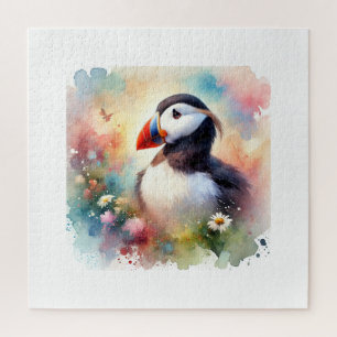 Tufted Puffin 190724AREF125 - Watercolor Jigsaw Puzzle