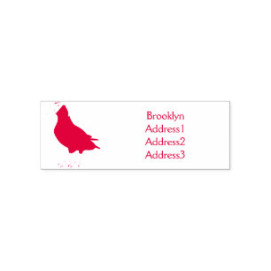 Tufted puffin bird cartoon illustration self-inking stamp