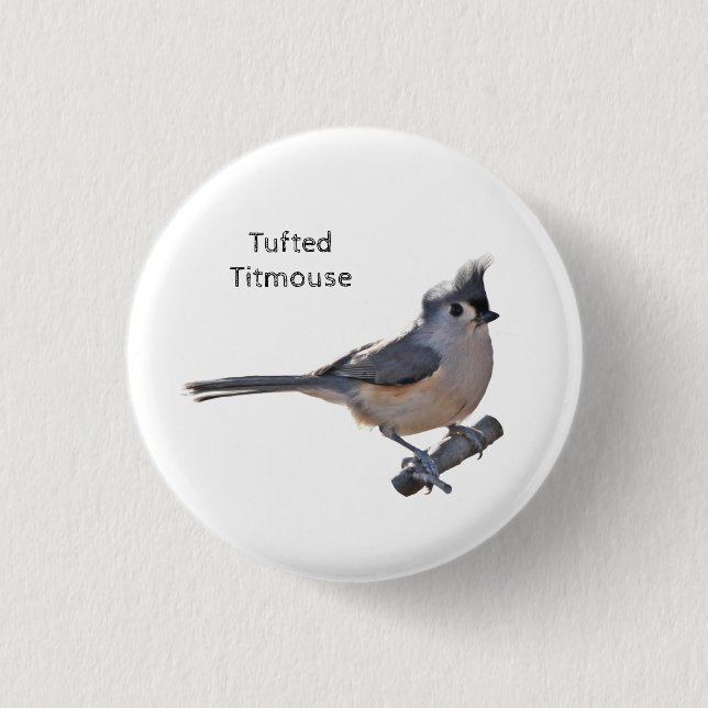 Tufted Titmouse 3 Cm Round Badge (Front)
