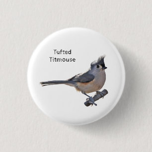 Tufted Titmouse 3 Cm Round Badge