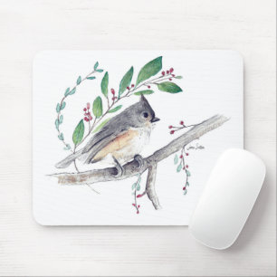 Tufted Titmouse Bird Art Mouse Mat
