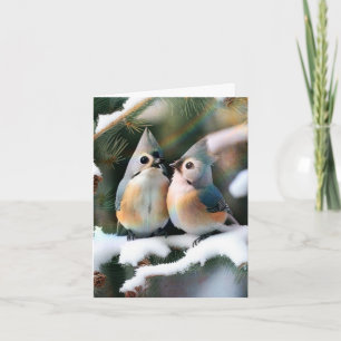Tufted Titmouse Couple Card