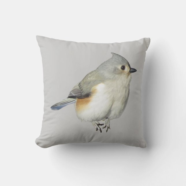 Tufted Titmouse Cushion (Front)
