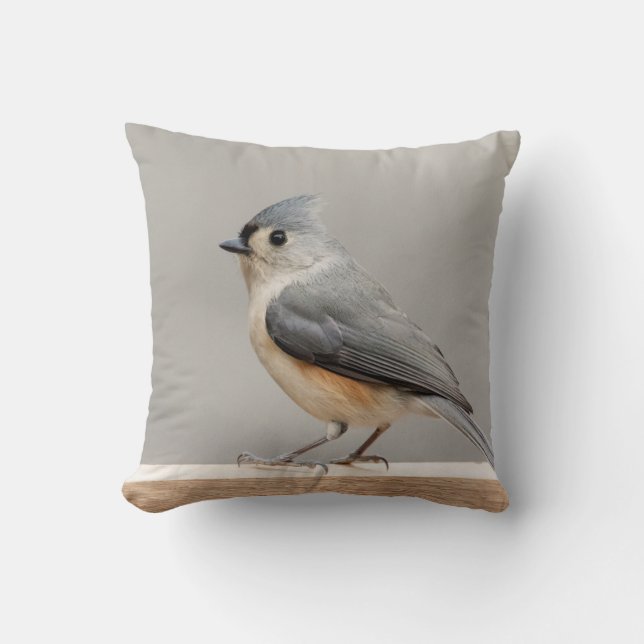 Tufted Titmouse Cushion (Front)