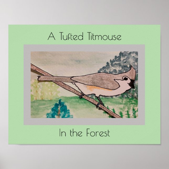 Tufted Titmouse in the Forest Poster (Front)