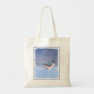 Tufted Titmouse Painting - Cute Original Dog Art Tote Bag