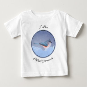 Tufted Titmouse Painting - Original Bird Art Baby T-Shirt