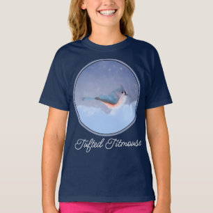 Tufted Titmouse Painting - Original Bird Art T-Shi T-Shirt