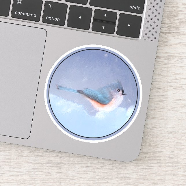 Tufted Titmouse Painting - Original Wild Bird Art (Detail)