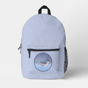 Tufted Titmouse Painting - Original Wild Bird Art Printed Backpack