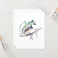 Tufted Titmouse Watercolor Note Card