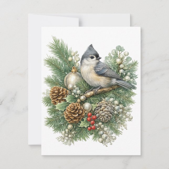 Tufted Titmouse Winter Songbirds Collection  Card (Front)